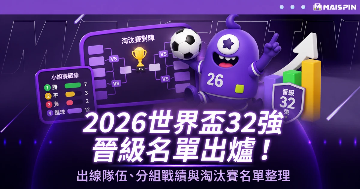 2026世界盃32強晉級名單出爐!已出線隊伍、分組戰績與淘汰賽